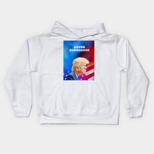 donald trump Mugshot 2024 never surrender Kids Hoodie